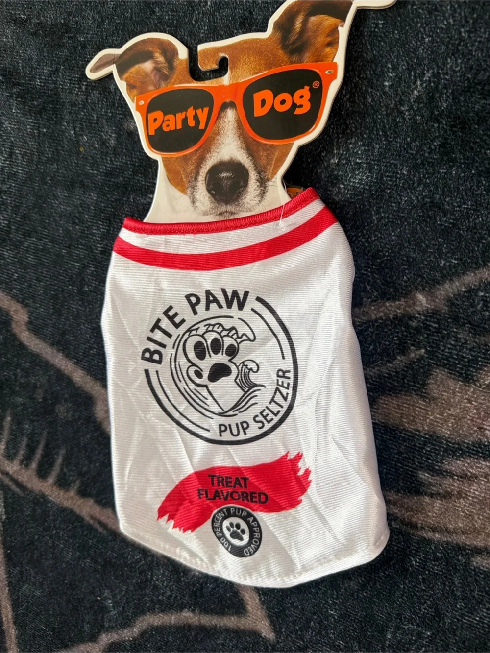 Pet costume  Red-Trim White Pet Tank Top by